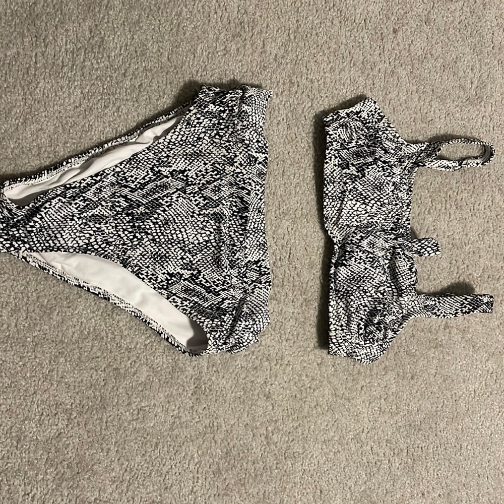 snake skin print bikini